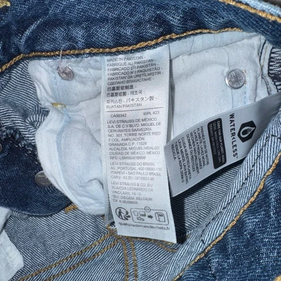 ⚡️Levi’s Ribcage Straight Ankle Jeans Size 25 Distressed Medium Wash - Picture 7 of 8